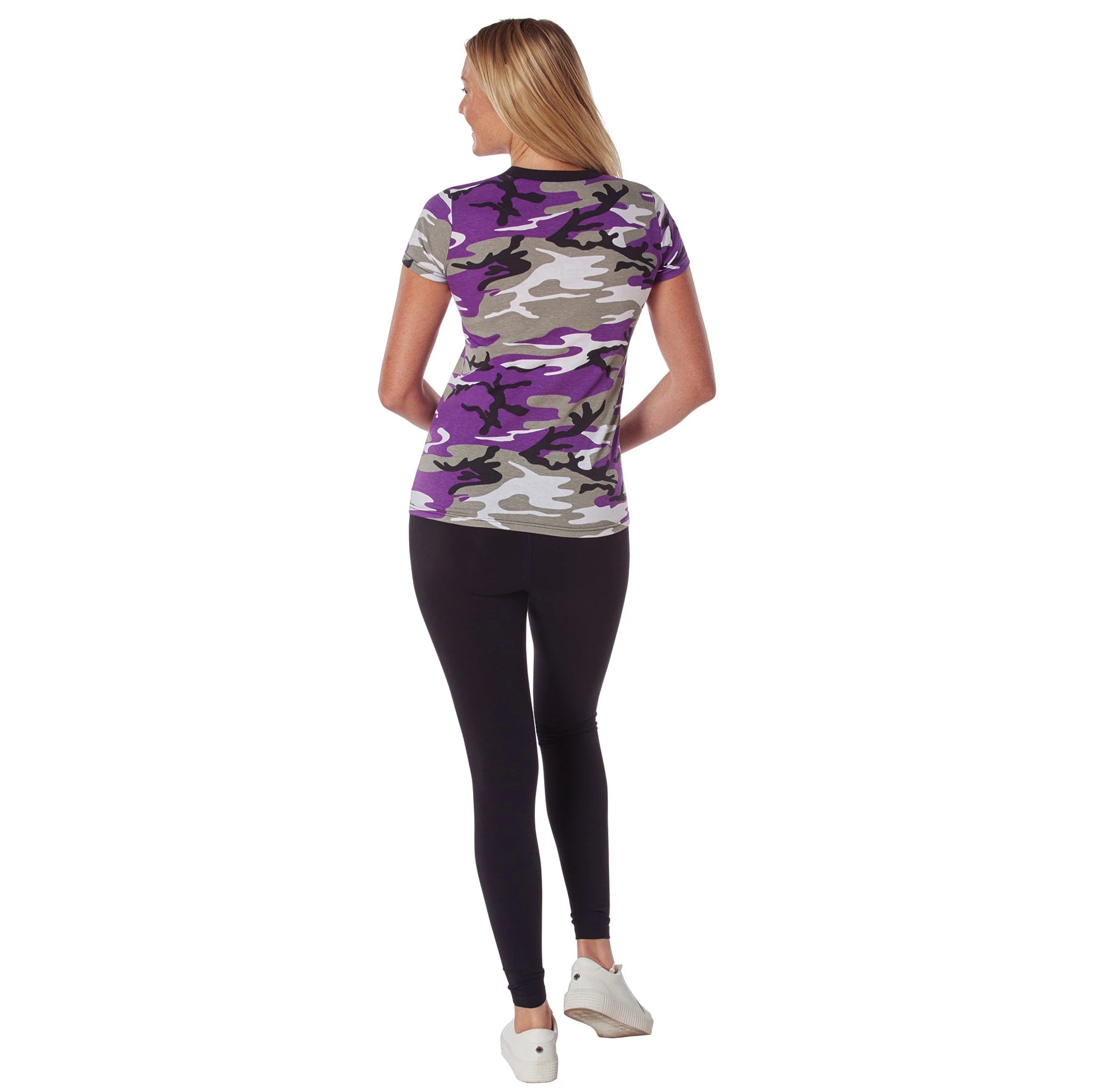 Rothco Womens Long Length Camo T-Shirt T-Shirts close-up photo