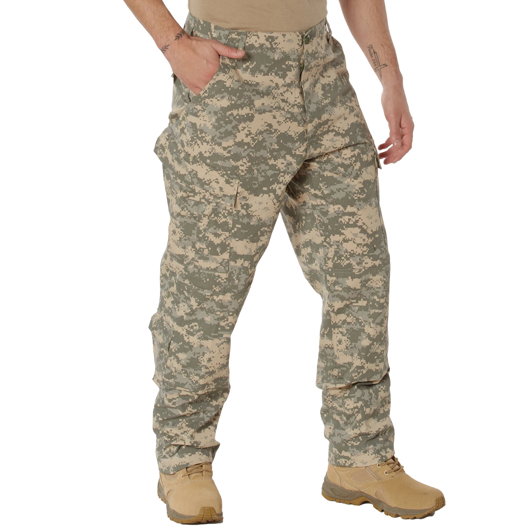Rothco Camo Combat Uniform Pants side detail photo