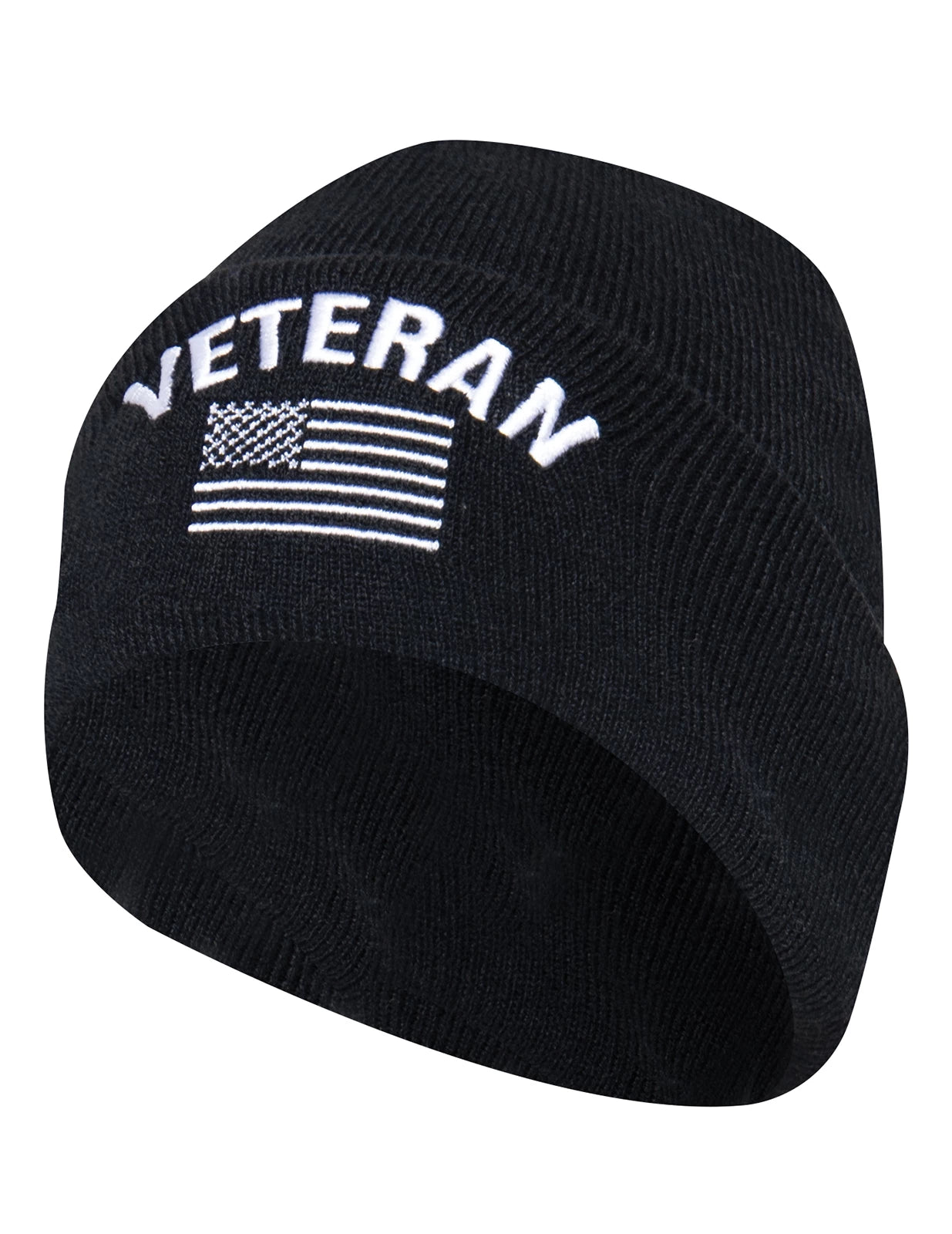 Rothco Veteran With US Flag Fine Knit Watch Cap - detail photo
