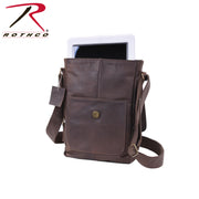 SecPro Brown Leather Military Tech Bag - Security Pro USA
