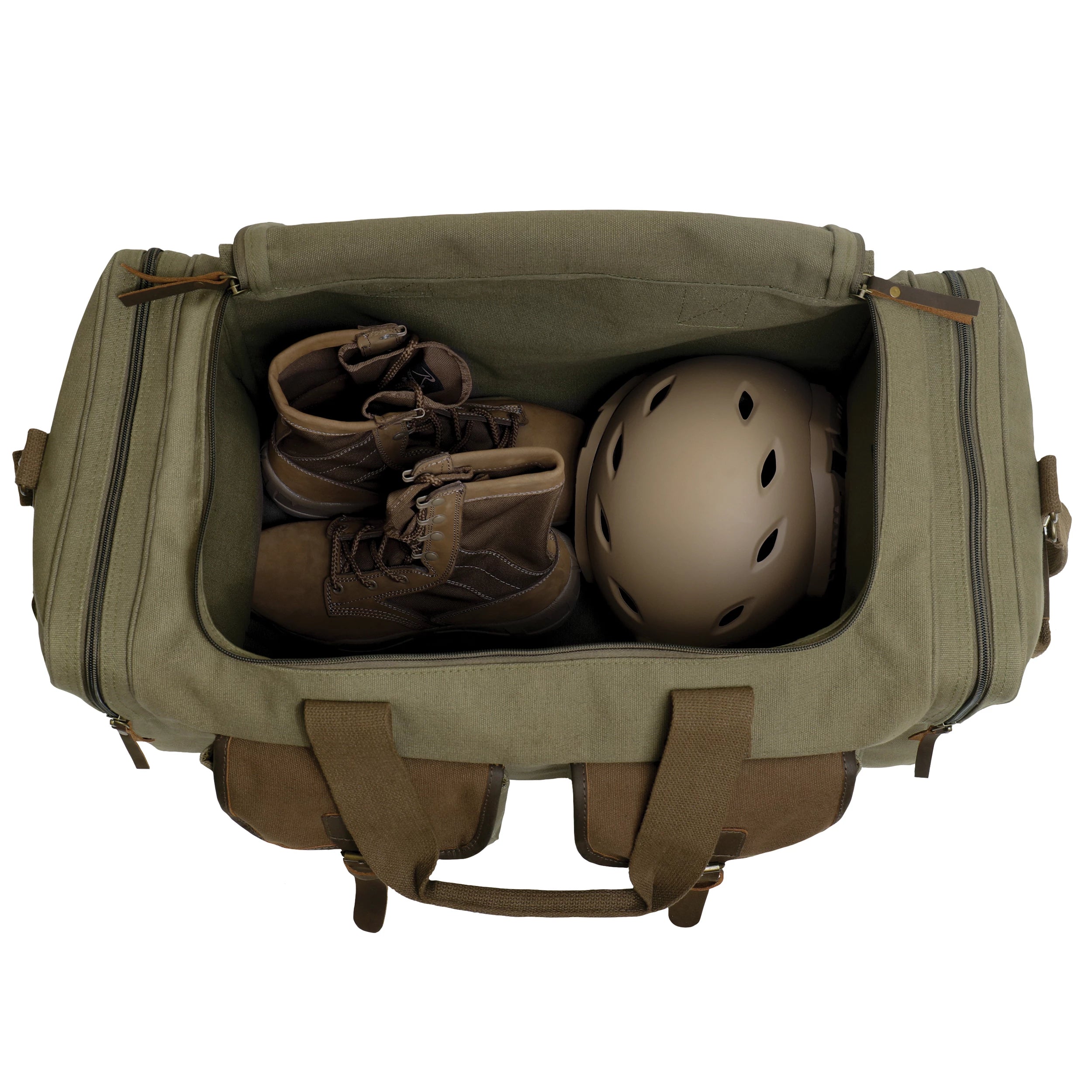 Rothco Long Journey Canvas Travel Bag Olive Drab New Arrivals reverse view