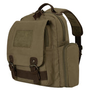 Rothco Vintage Canvas Sling Backpack Black Sneak Previews close-up photo
