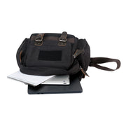 Rothco Vintage Canvas Sling Backpack Black Sneak Previews secondary detail view