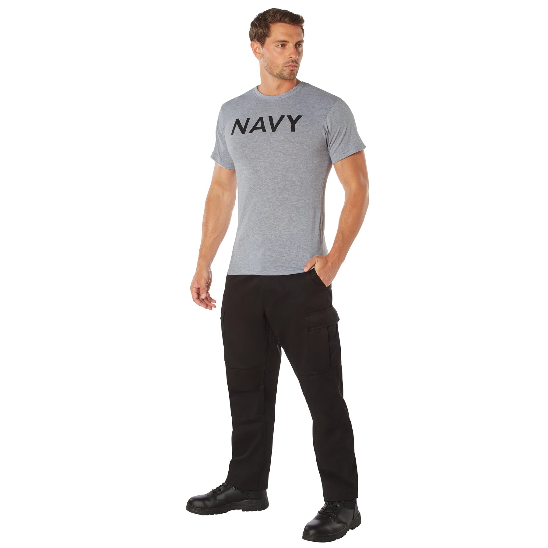 Rothco Grey Physical Training T-Shirt T-Shirts close-up photo