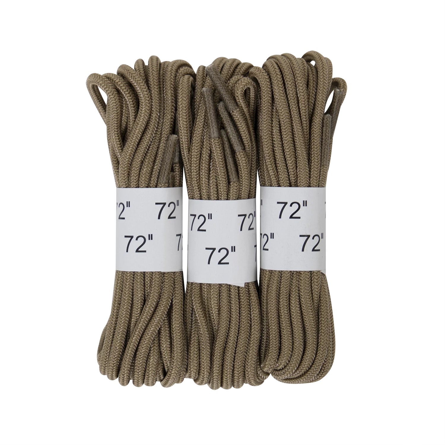 Rothco 72 Boot Laces - 3 Pack Black Military Shoe detail photo