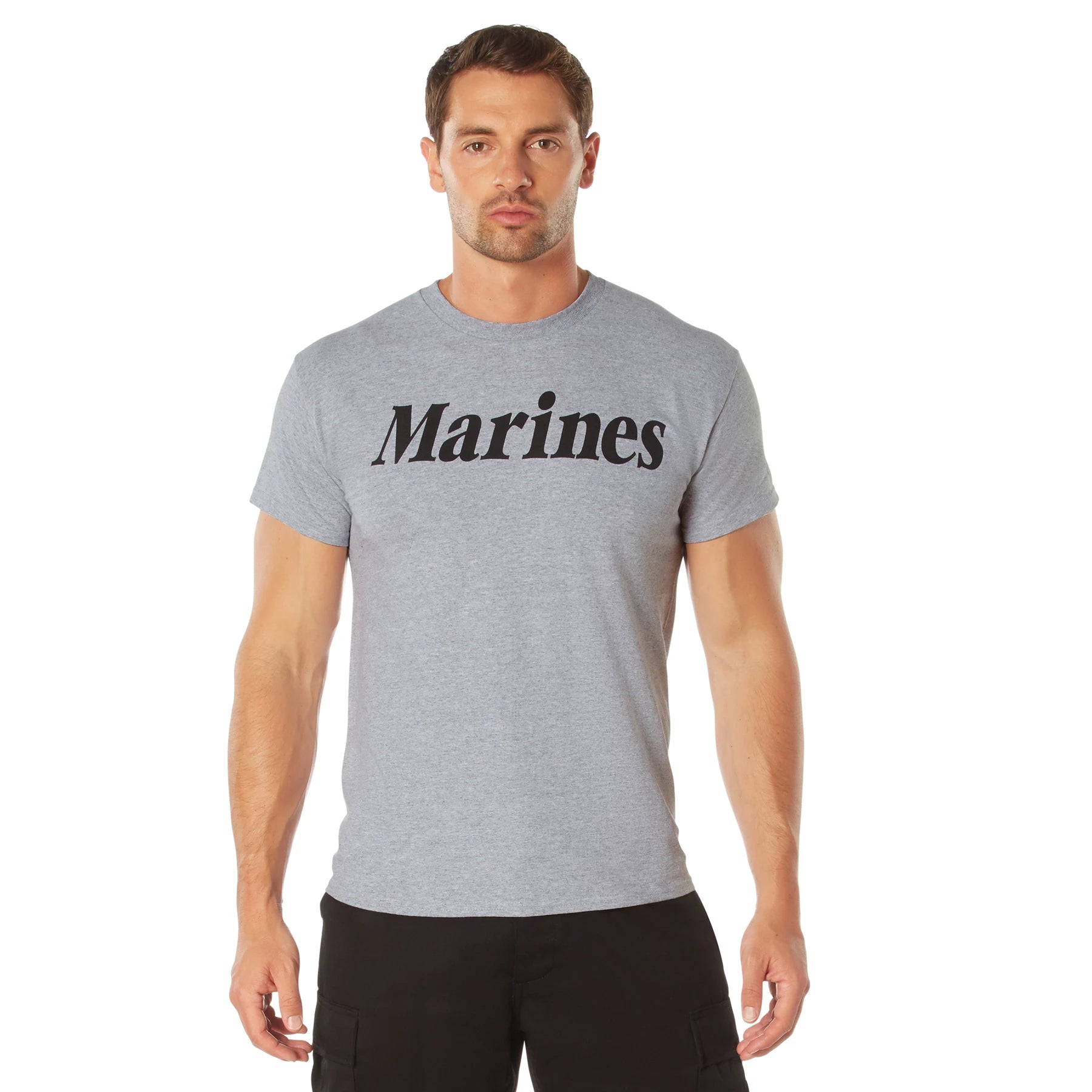 Rothco Grey Physical Training T-Shirt T-Shirts side detail photo