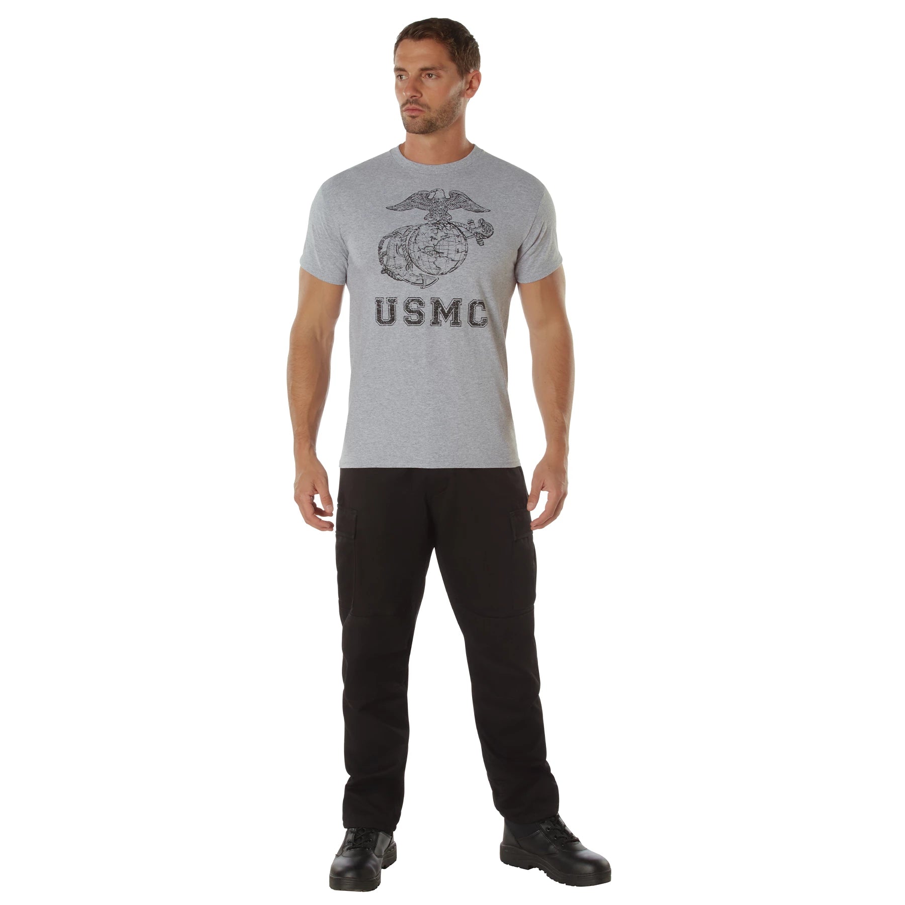 Rothco Vintage USMC Eagle Globe & Anchor T-Shirt Graphic Print close-up photo