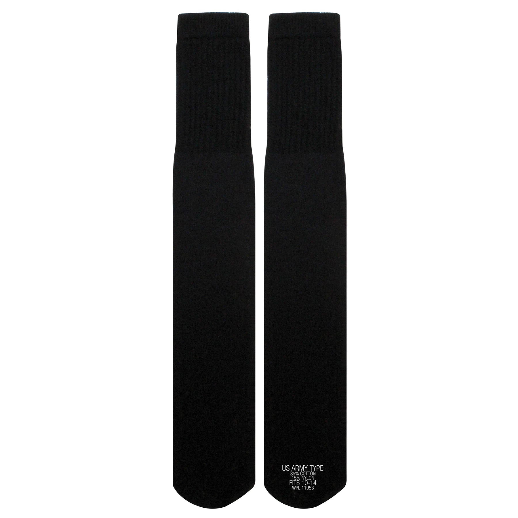Rothco G.I. Style Tube Socks Black Cold Weather detail photo