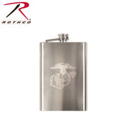 ROTHCo Engraved USMC Stainless Steel Flask - Security Pro USA
