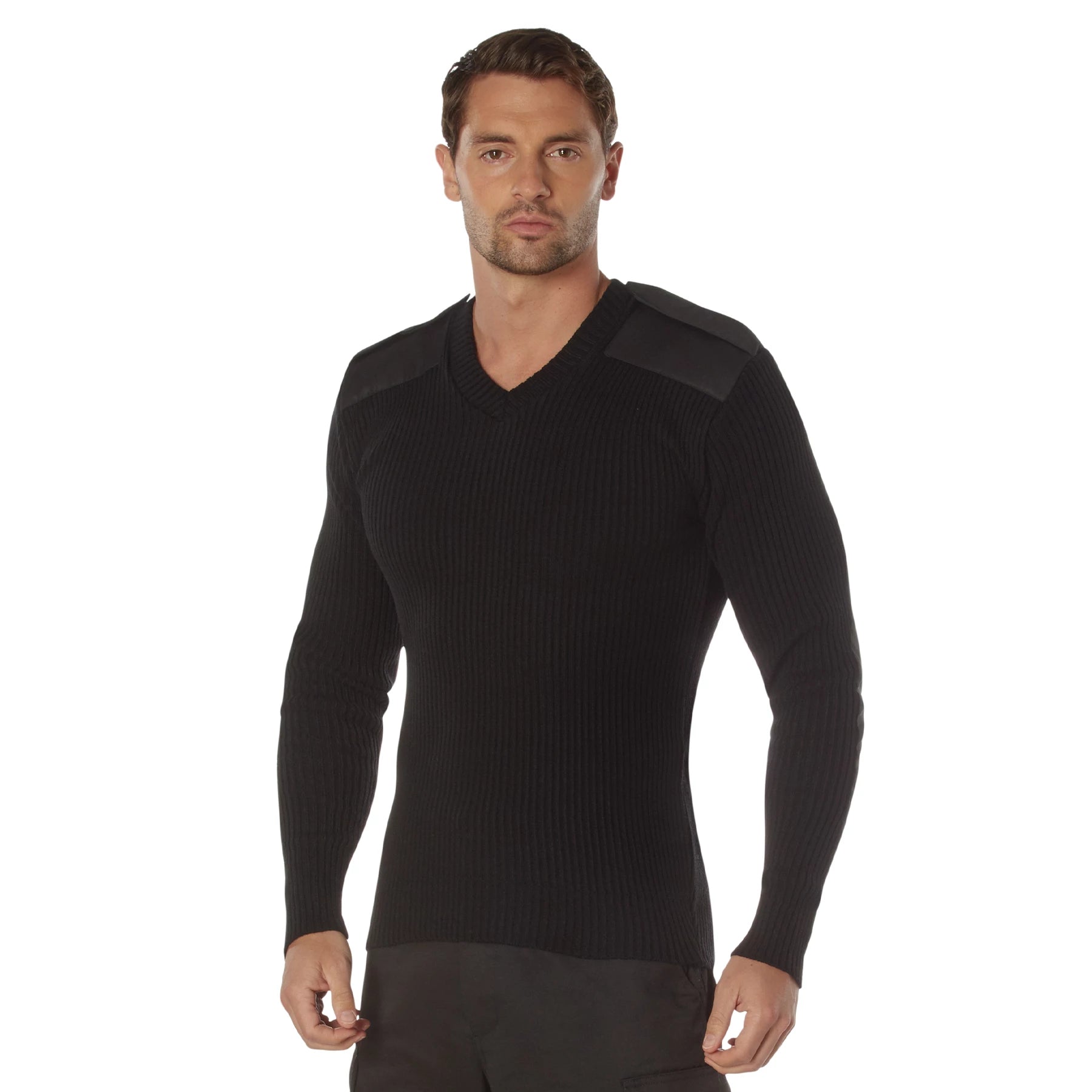Rothco G.I. Style Acrylic V-Neck Sweater Sweaters side detail photo