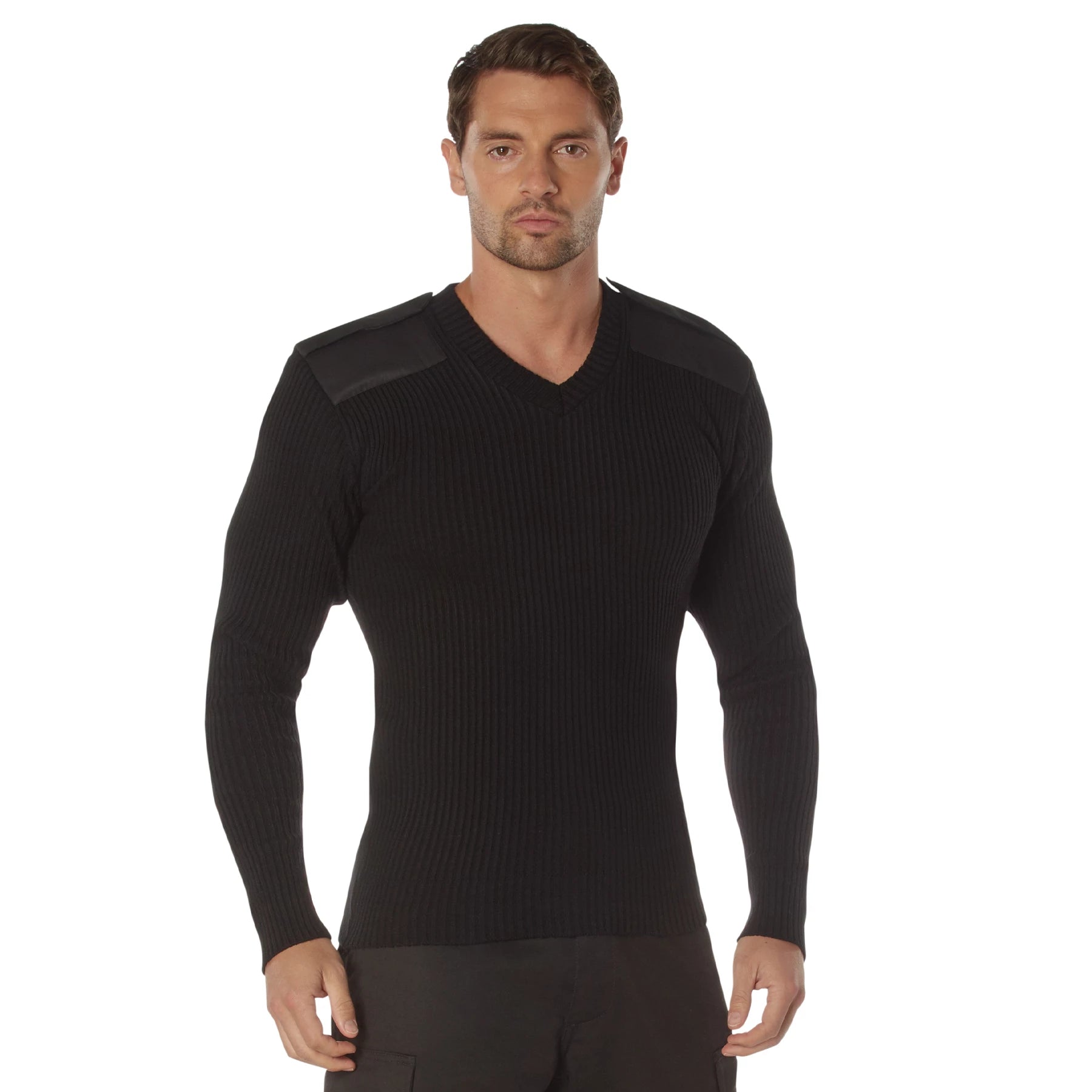 Rothco G.I. Style Acrylic V-Neck Sweater Sweaters reverse view