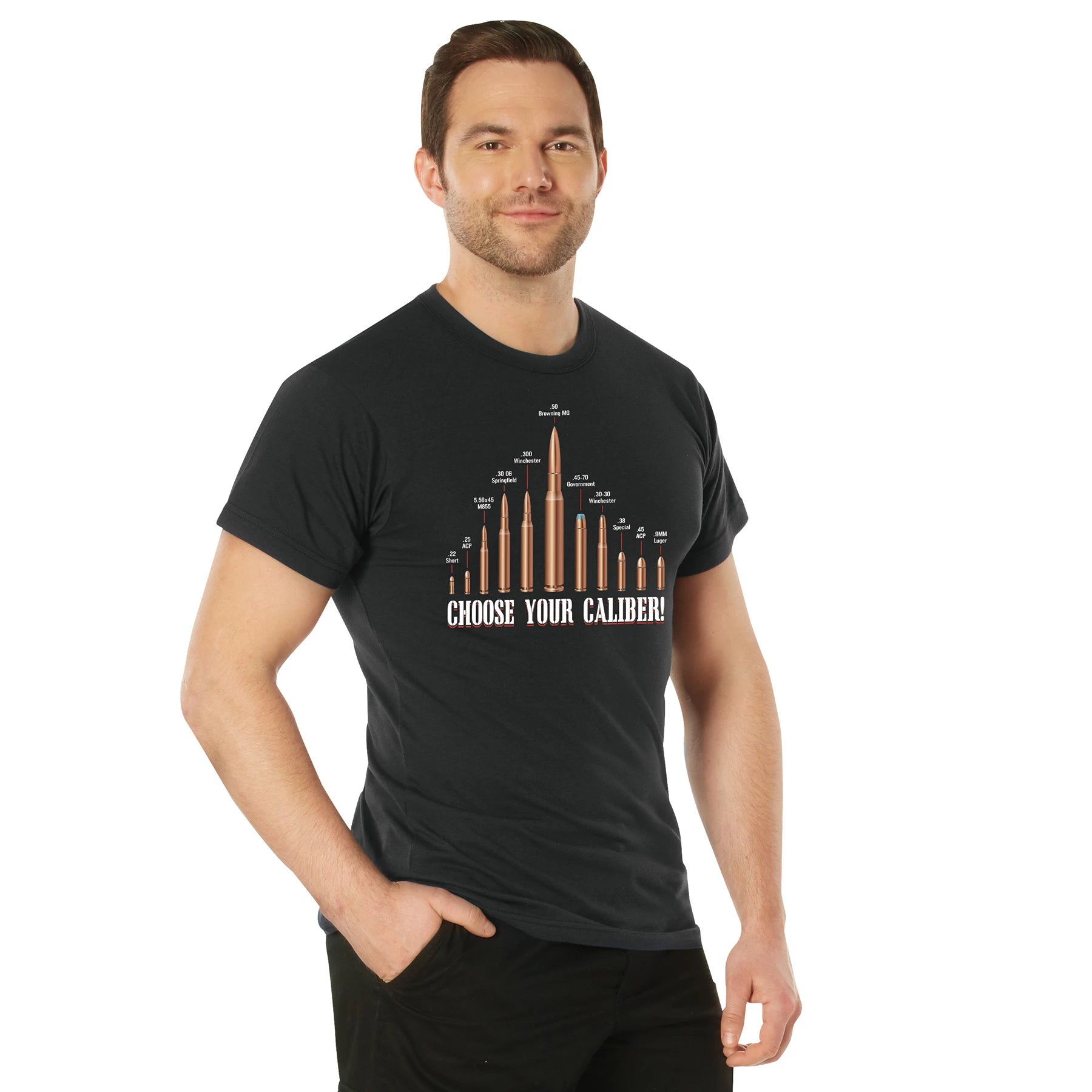 Rothco Vintage 'Choose Your Caliber' T-Shirt Graphic Print detail photo