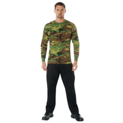 Rothco Long Sleeve Camo T-Shirt Woodland Camo 4XL T-Shirts close-up photo