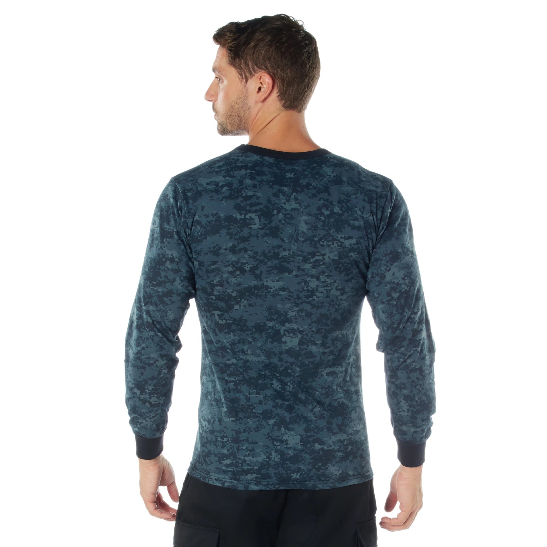 Rothco Long Sleeve Digital Camo T-Shirt T-Shirts side detail photo