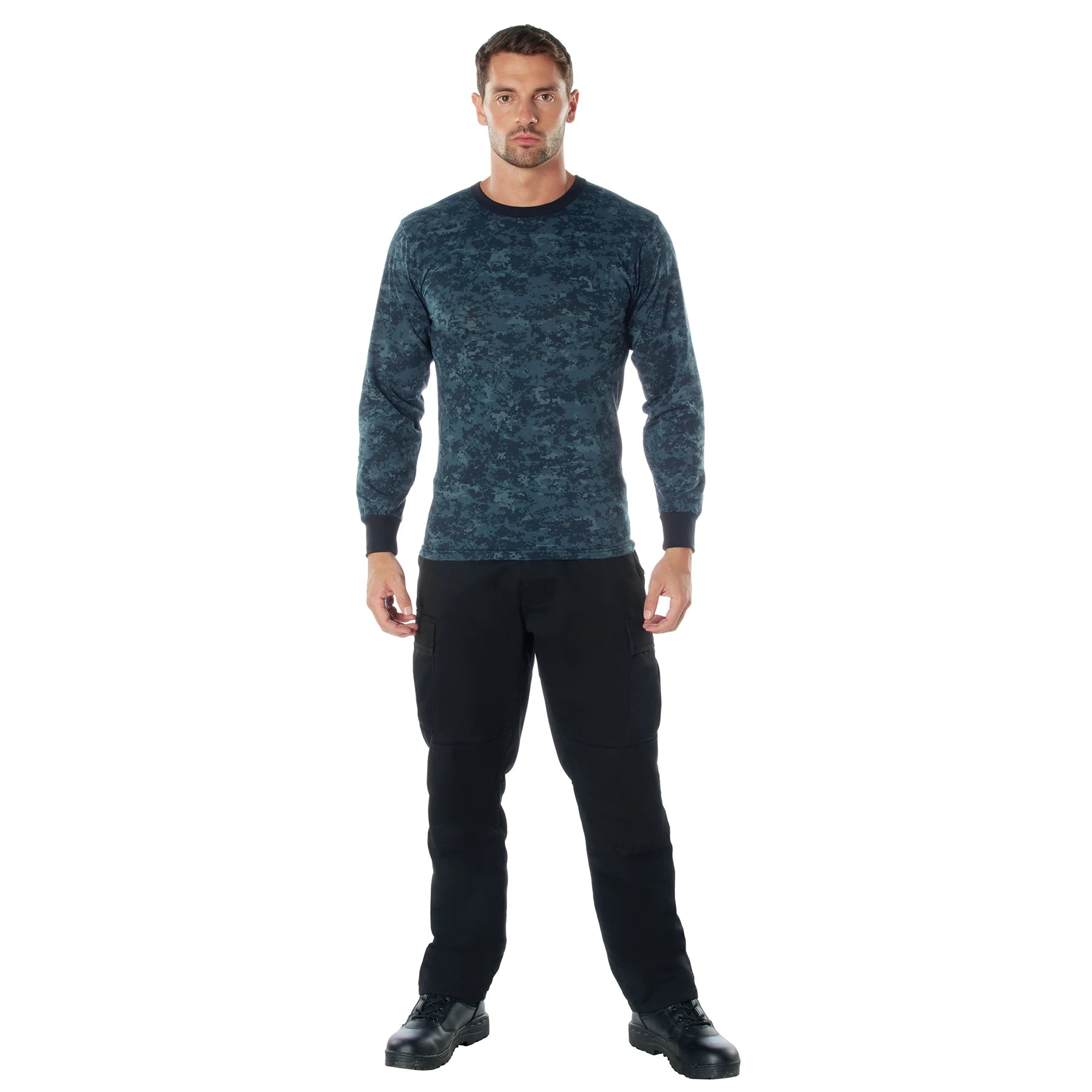 Rothco Long Sleeve Digital Camo T-Shirt T-Shirts angled product photo