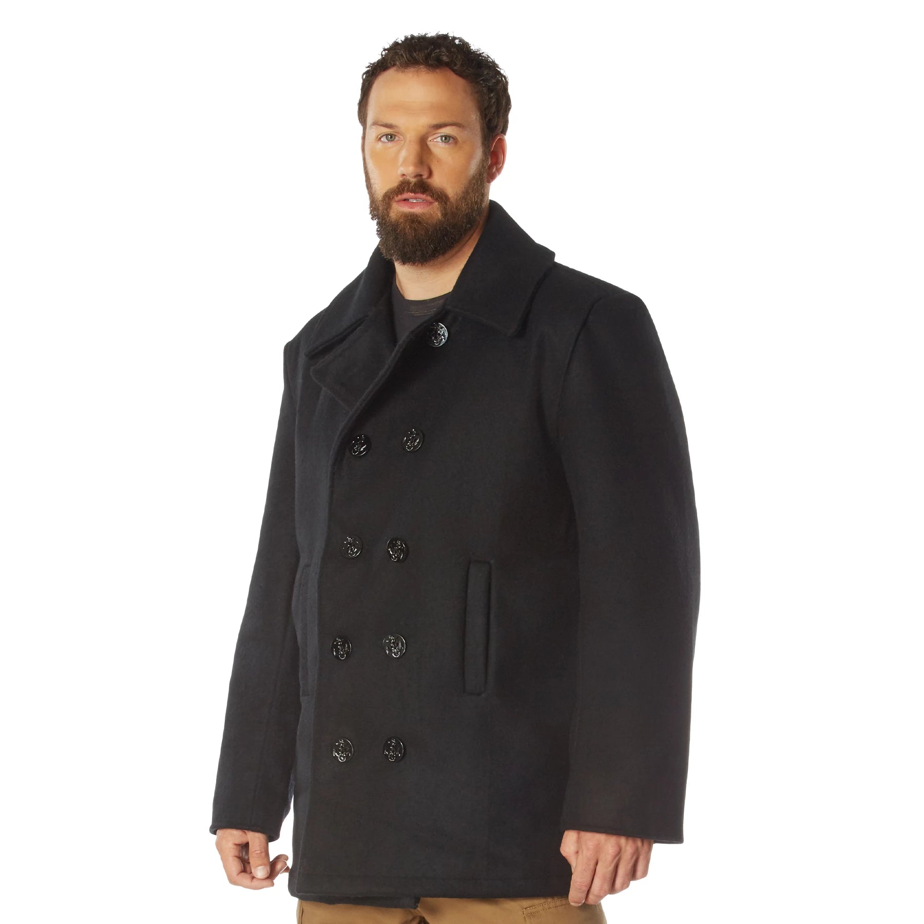 Rothco US Navy Type Pea Coat Peacoats detail photo