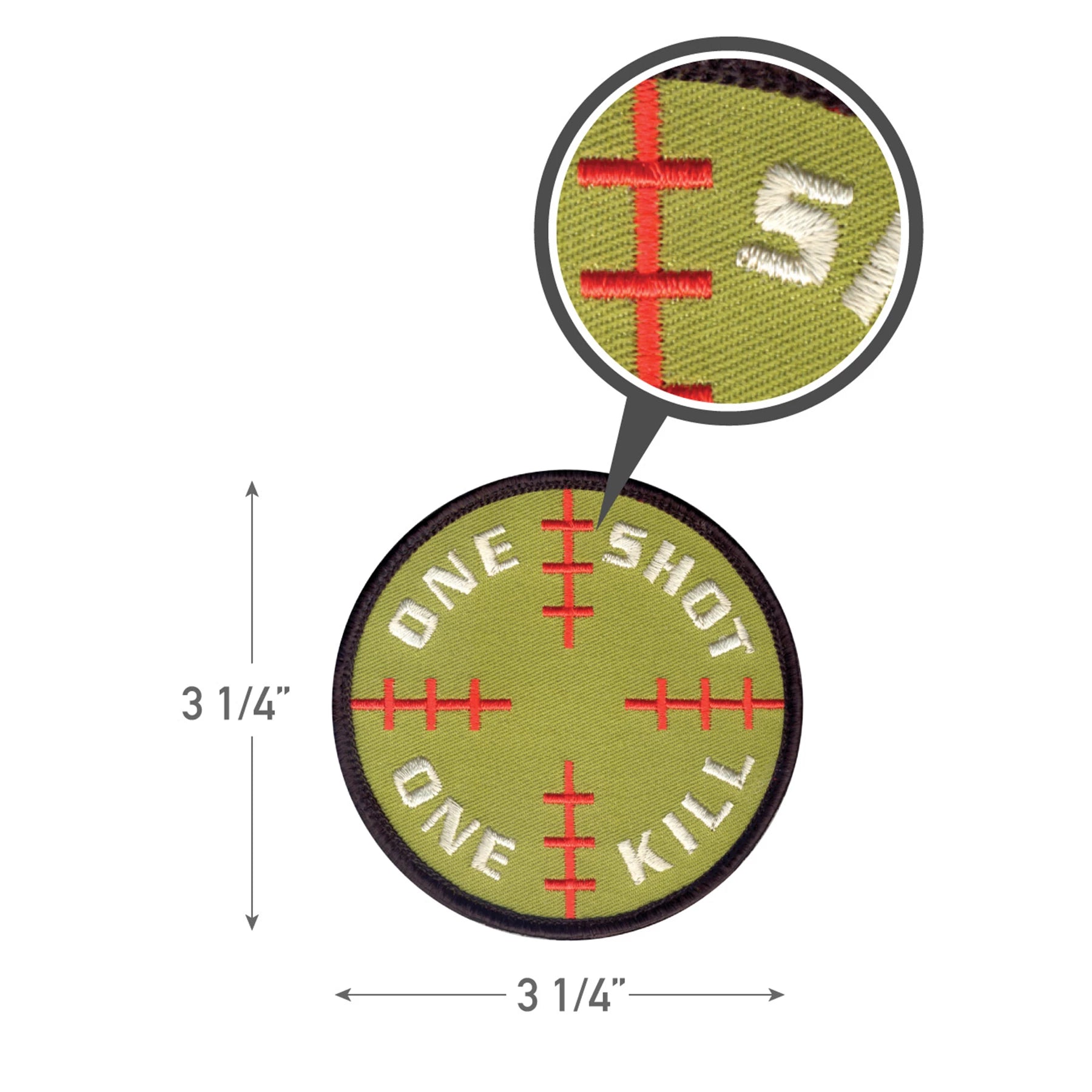 Rothco One Shot One Kill Morale Patch Patches detail photo