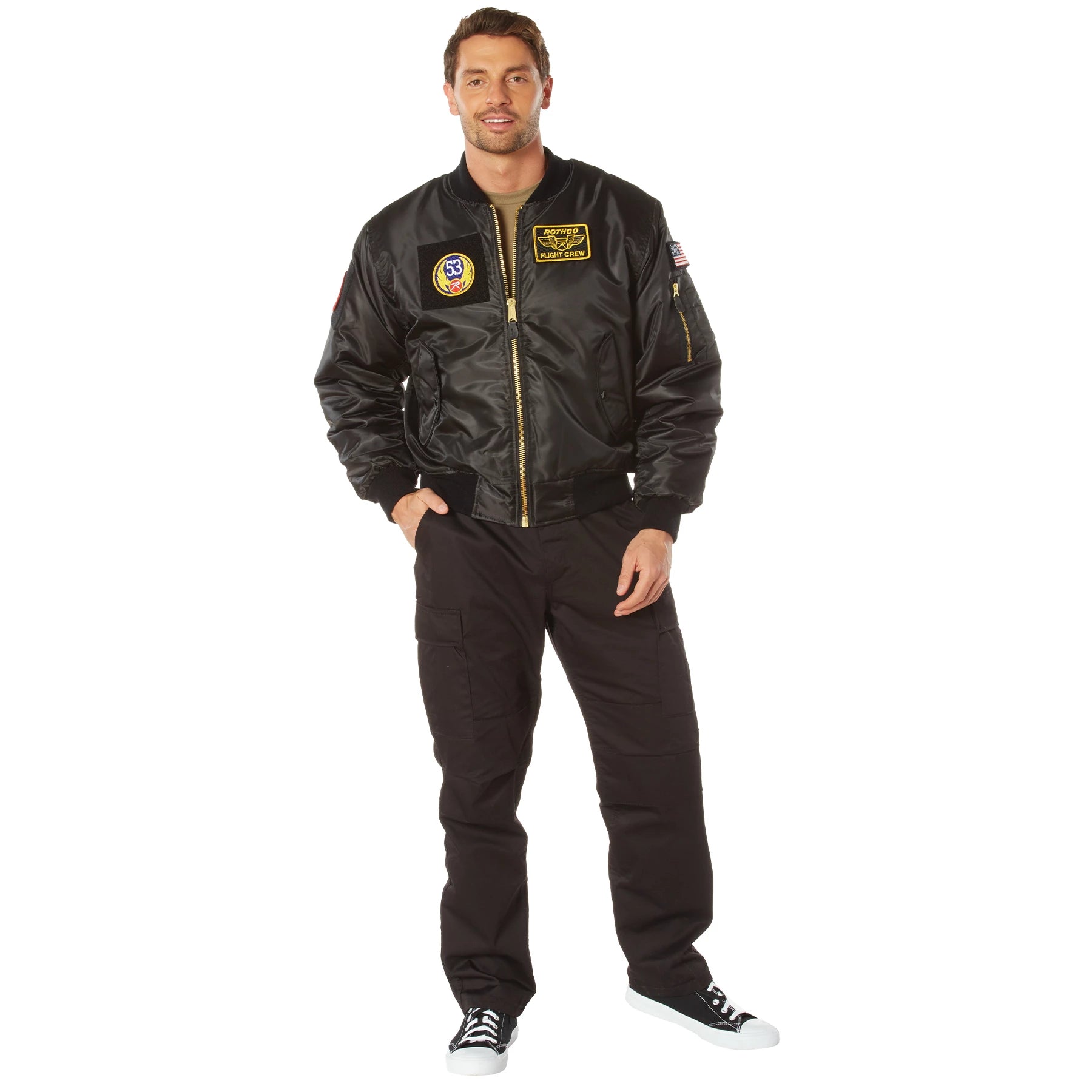 Rothco MA-1 Flight Jacket with Patches Fall/Winter Outerwear 23' alternate photo