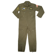 Rothco Kid Flight Coverall With Patches - Olive Drab secondary detail view
