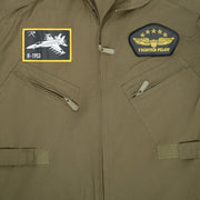 Rothco Kid Flight Coverall With Patches - Olive Drab Children's reverse view