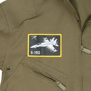 Rothco Kid Flight Coverall With Patches - Olive Drab rear detail view