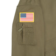 Rothco Kid Flight Coverall With Patches - Olive Drab angled product photo