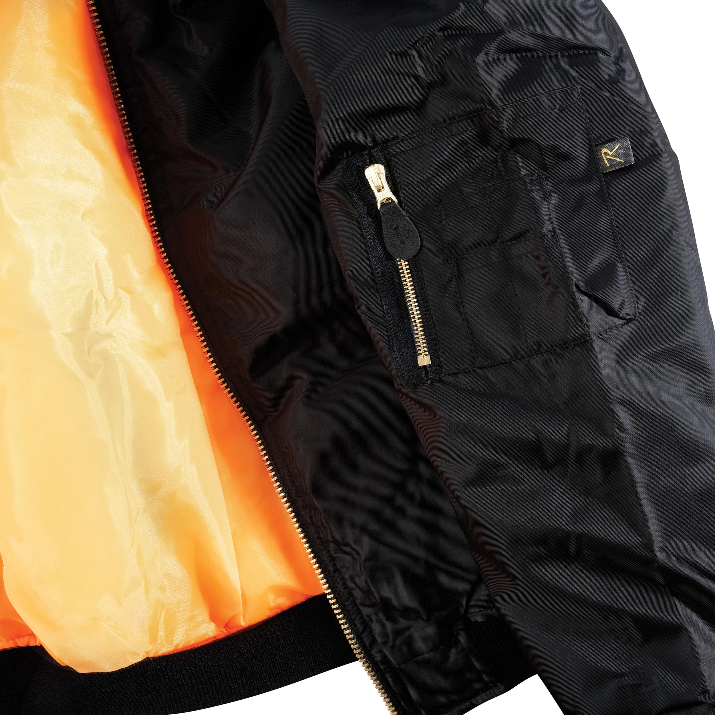 Rothco Womens MA-1 Flight Jacket - Black Bomber & Jackets close-up photo