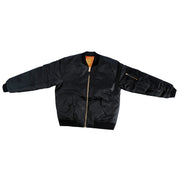 Rothco Womens MA-1 Flight Jacket - Black Bomber & secondary detail view