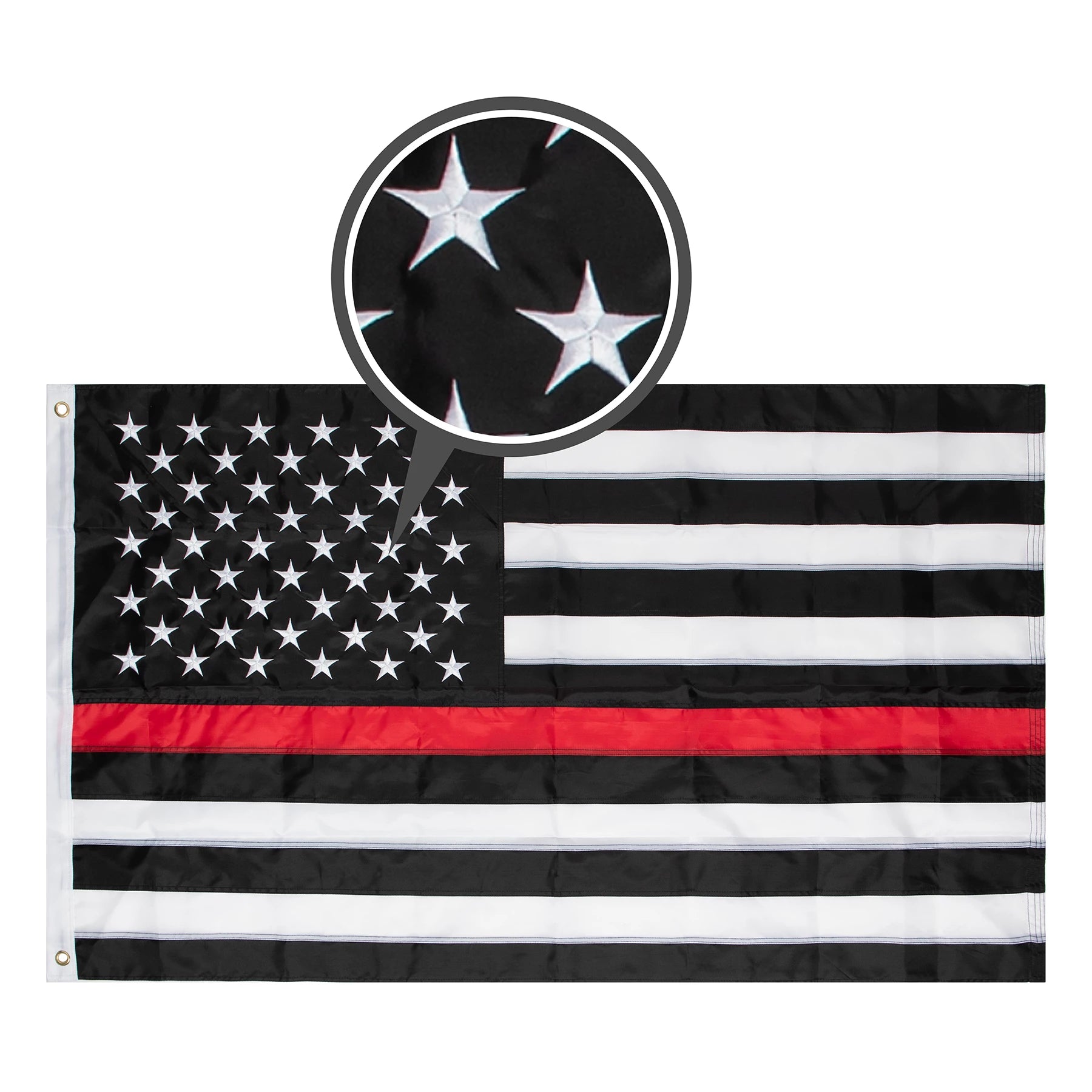 Rothco Deluxe Thin Red Line Flag / 3' X 5' additional view
