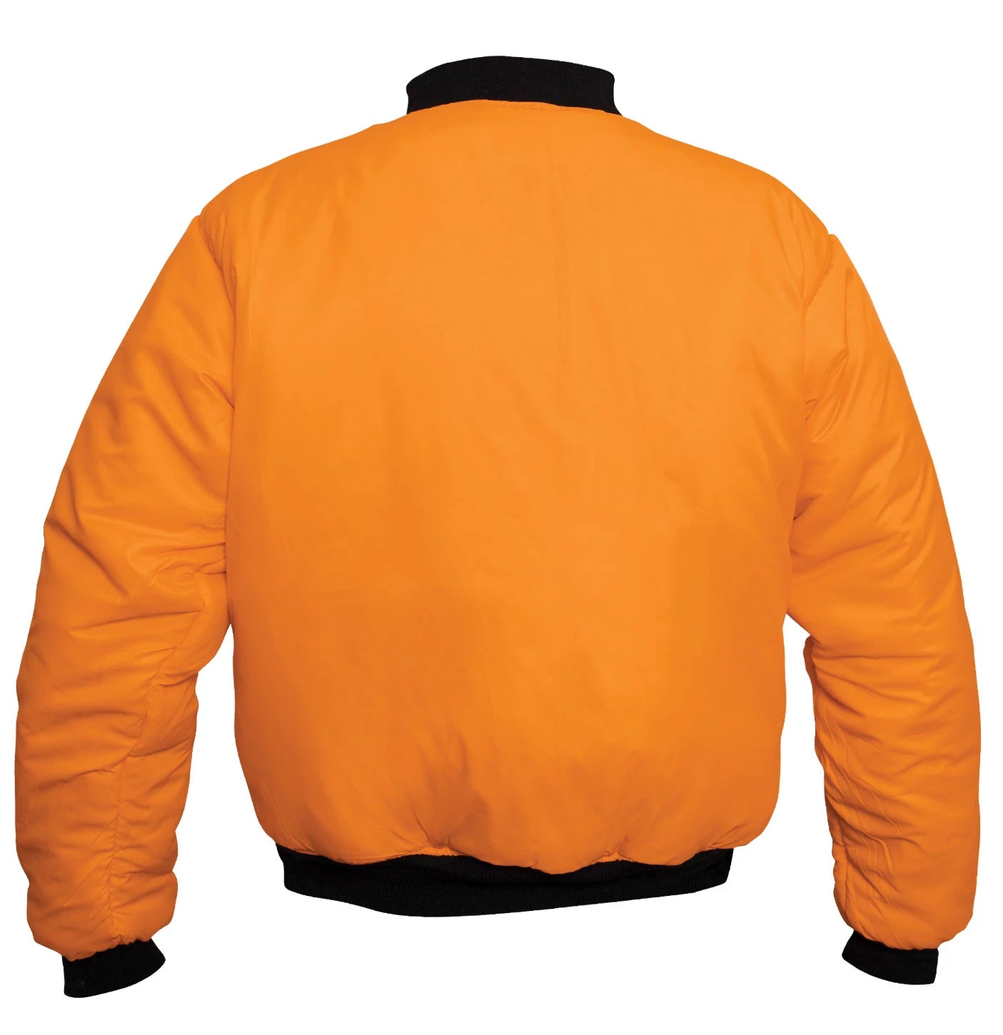 Rothco NASA MA-1 Flight Jacket - Black Bomber & side detail photo