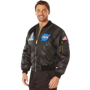 Rothco NASA MA-1 Flight Jacket - Black Bomber & Jackets additional view