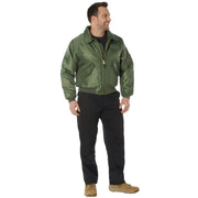 Rothco CWU-45P Flight Jacket Sage Green 3XL Bomber & Jackets reverse view