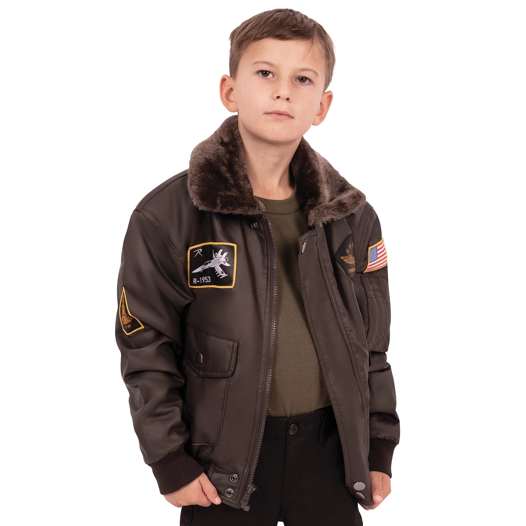 Rothco Kids WWII Aviator Flight Jacket Children's Outerwear detail photo