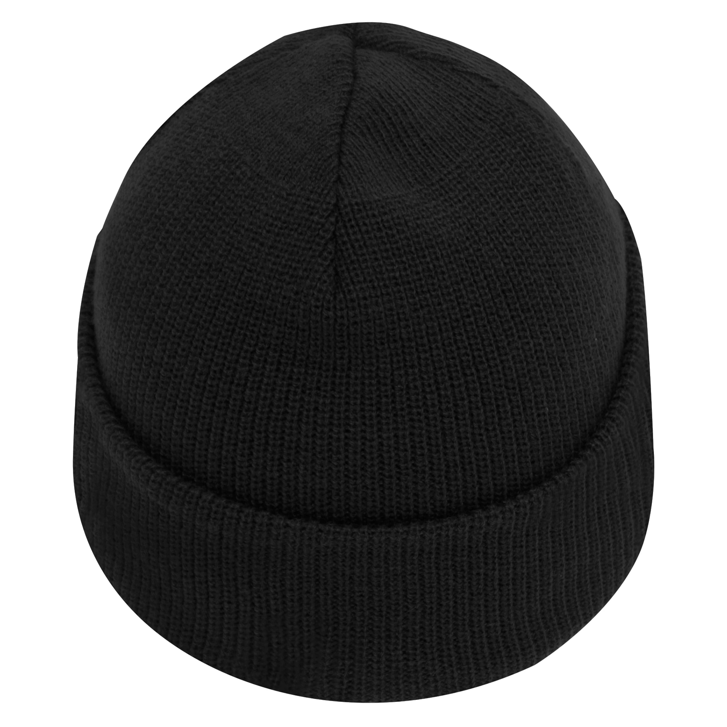 Rothco Genuine G.I. Watch Cap with Brim Black Caps & close-up photo