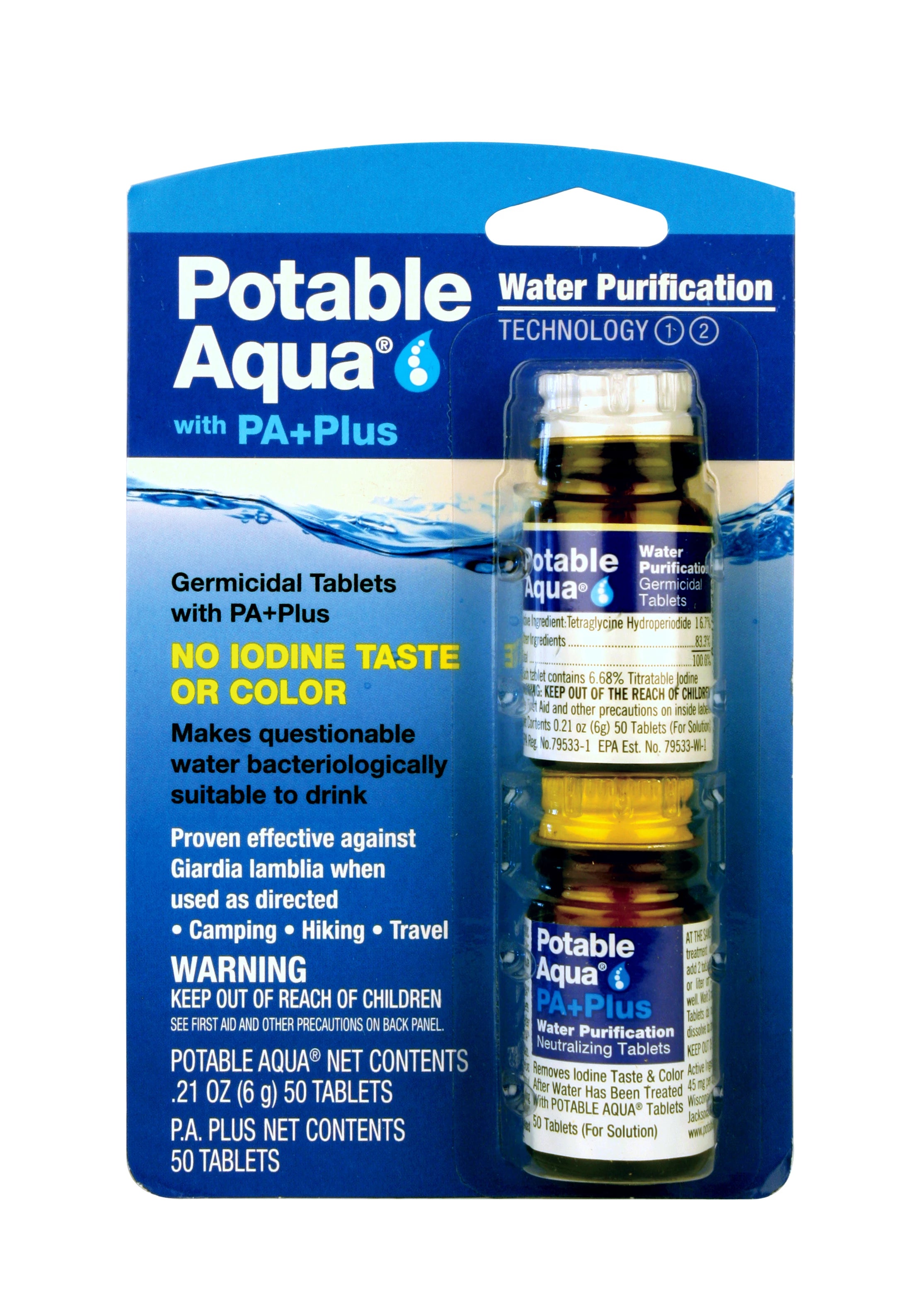 Rothco Potable Aqua P.A. Plus 2 Step Water Treatment Hydration detail photo
