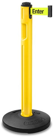 Tempest Plastic Outdoor Stanchion Orange Post with Rubber/Fillable base - Lavi Industries