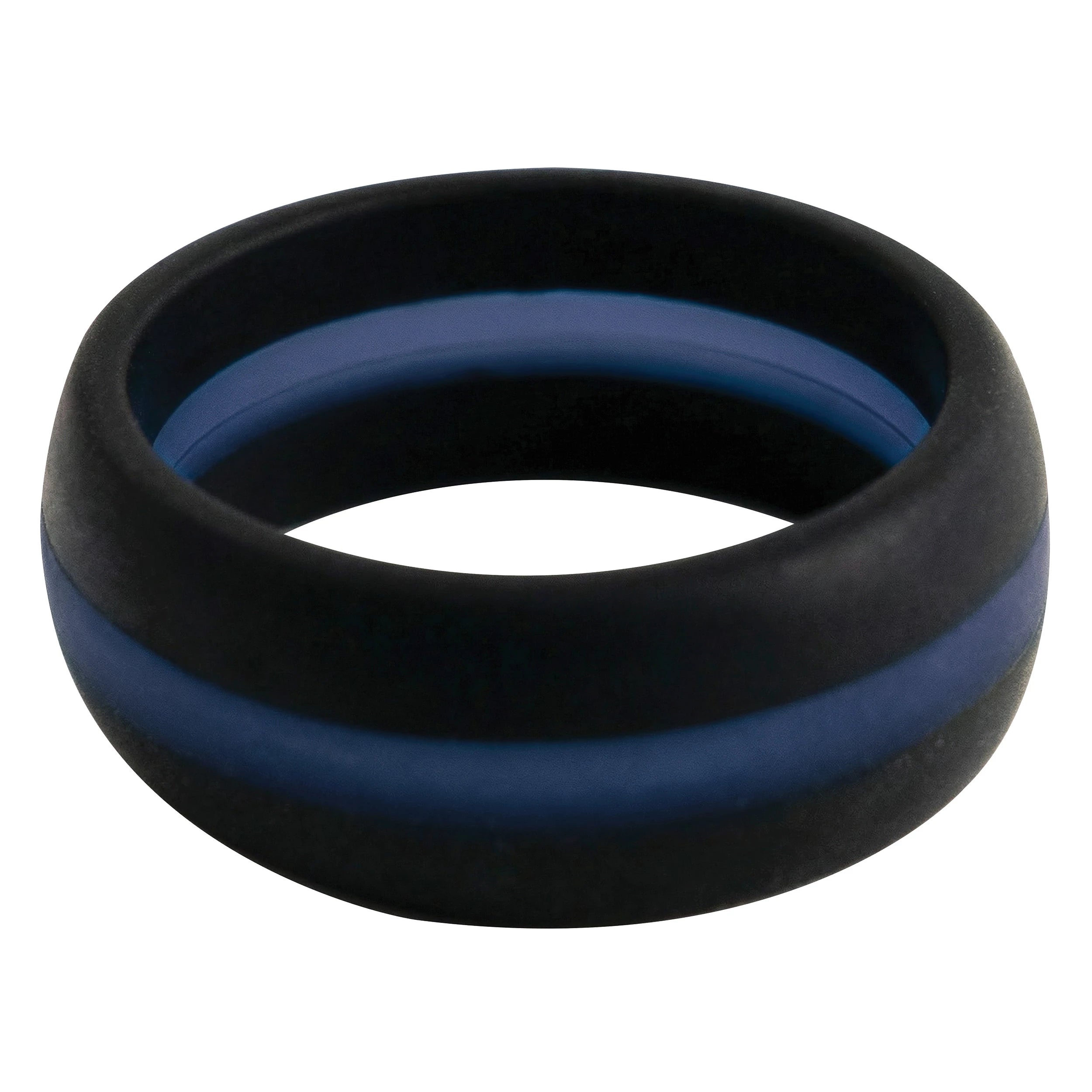 Rothco Thin Blue Line Silicone Ring Rings and Military side detail photo