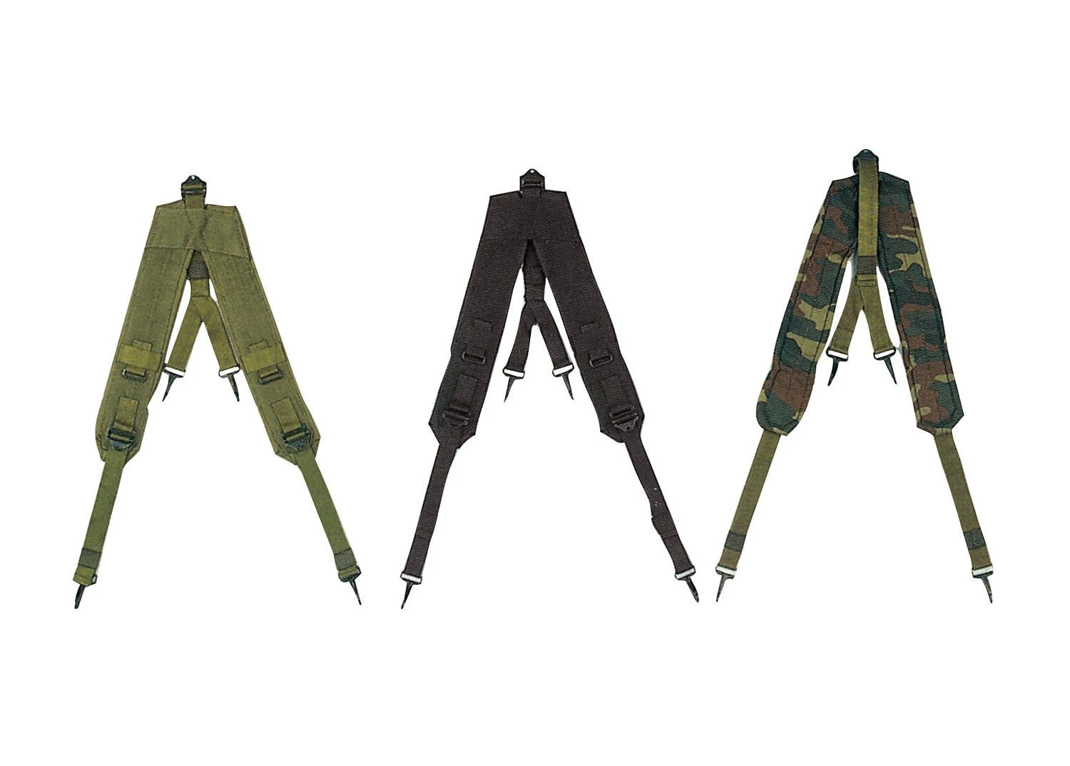Rothco GI Type Y Style LC-1 Suspenders Olive Drab & close-up photo