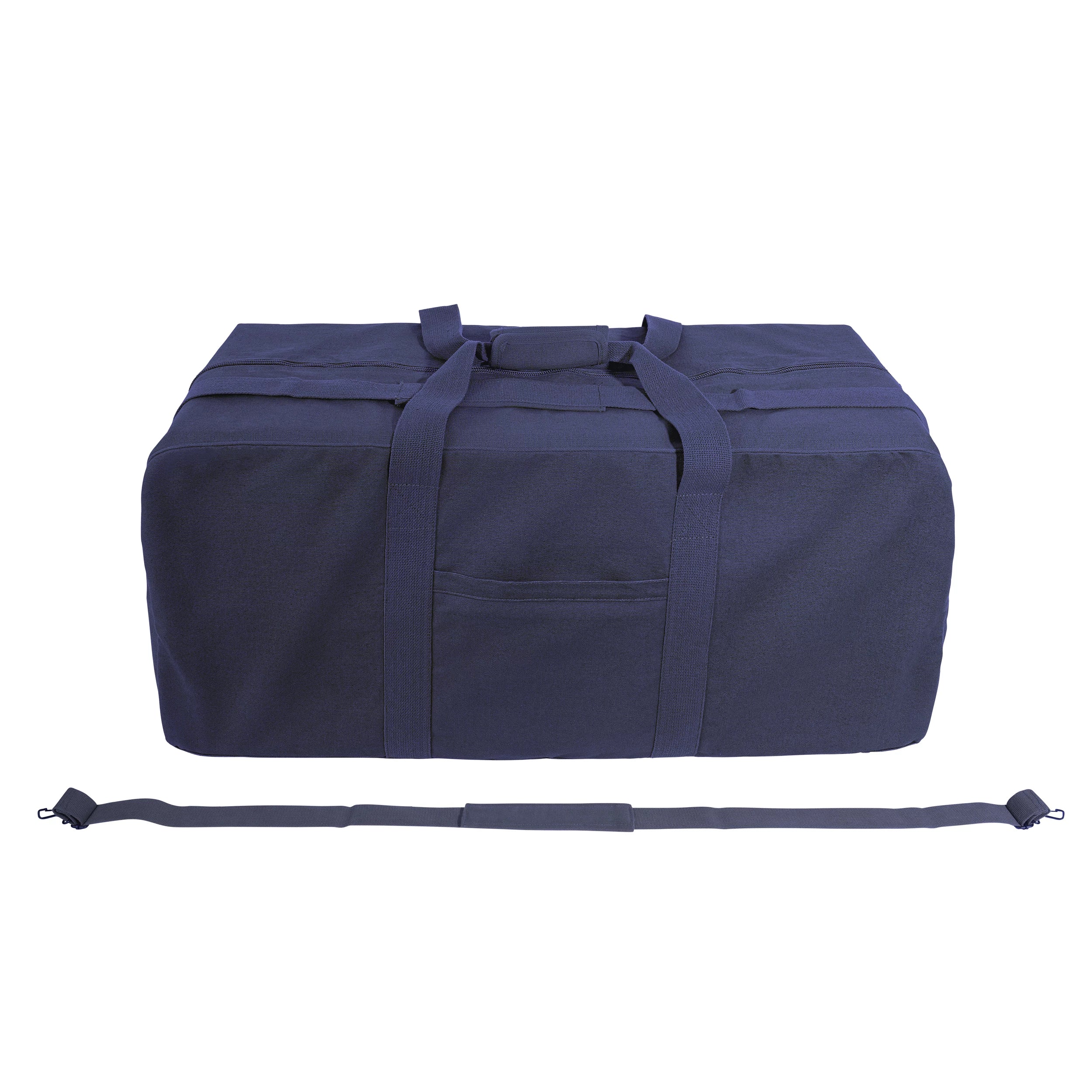 Rothco Canvas Jumbo Cargo Bag Black Military Duffle Bags close-up photo