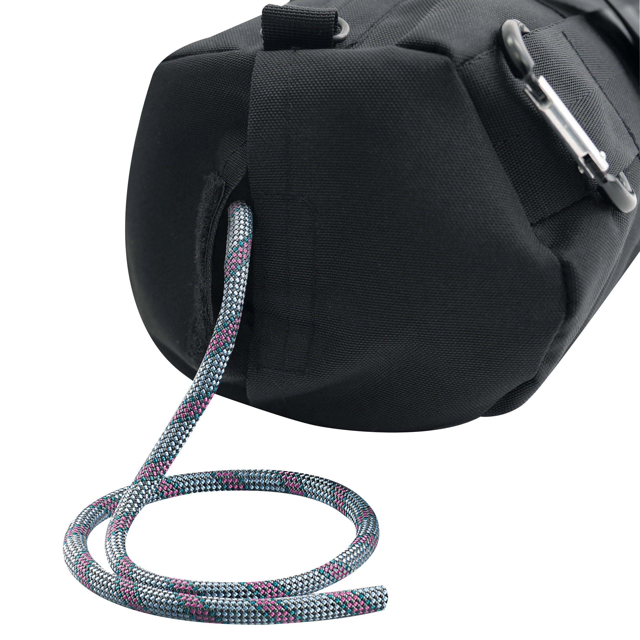 Rothco Black Stealth Rappelling Bag Ropes side detail photo