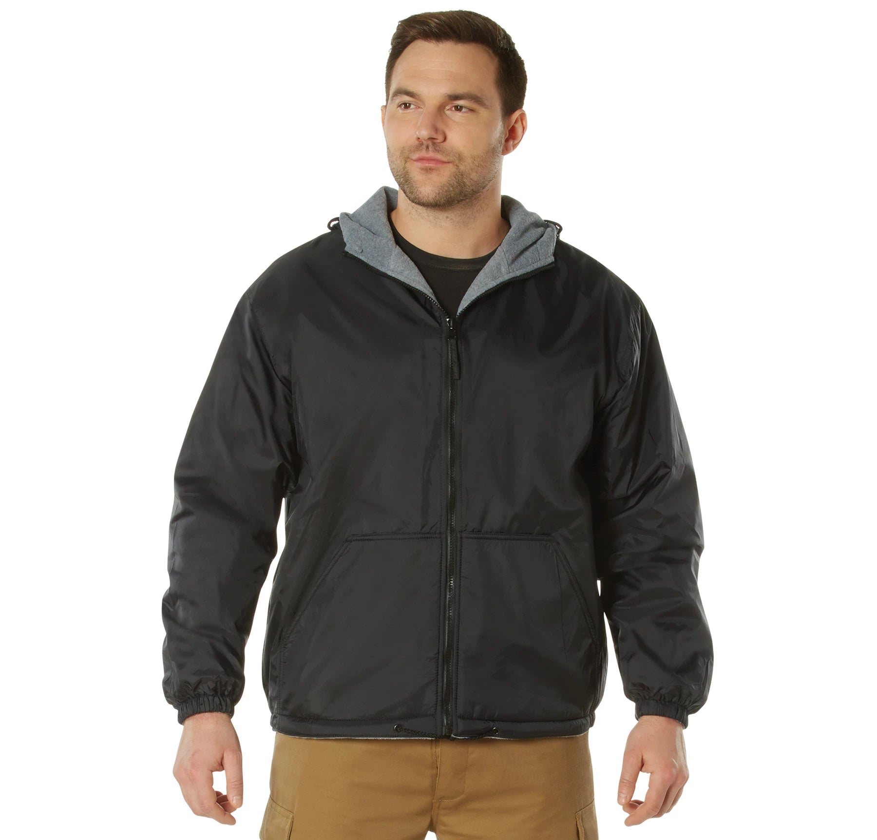 Rothco Reversible Lined Jacket With Hood Camo Outerwear angled product photo