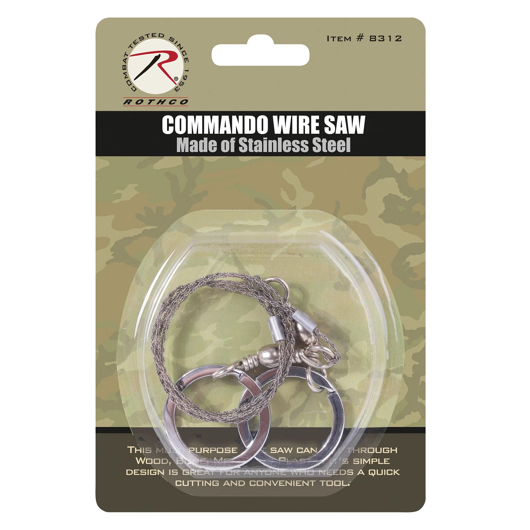 Rothco Commando Wire Saw Emergency Survival Outdoor Gear detail photo