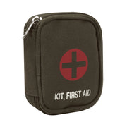 Rothco Military Zipper First Aid Kit Pouch Olive Drab angled product photo