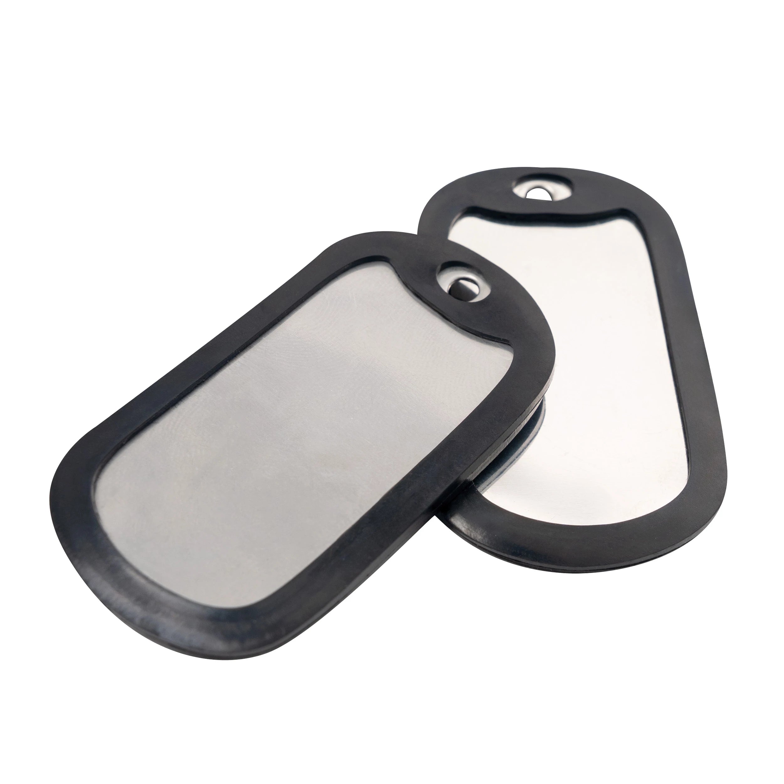Rothco Dog Tag Silencers Black Tags reverse view