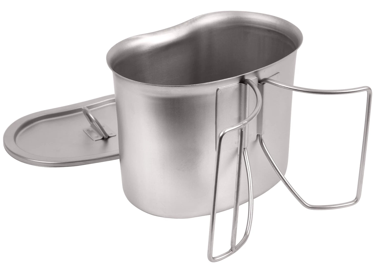 Rothco Stainless Steel Canteen Cup and Cover Set Canteens & reverse view
