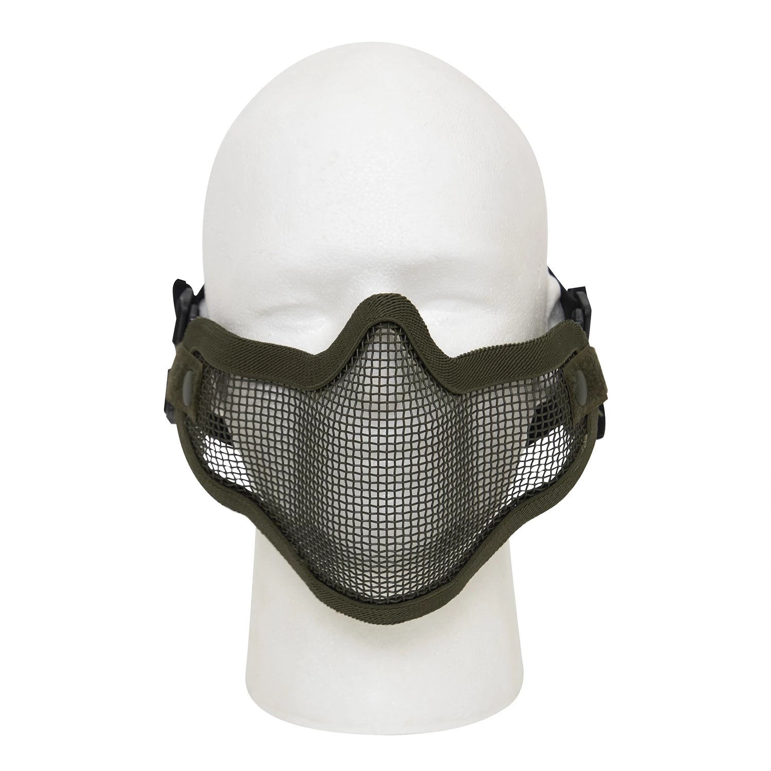 Steel Half Face Mask With Ear Guard - Black