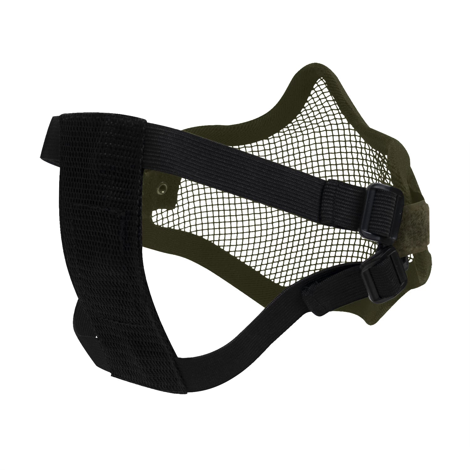 Rothco Steel Half Face Mask With Ear Guard - Black close-up photo
