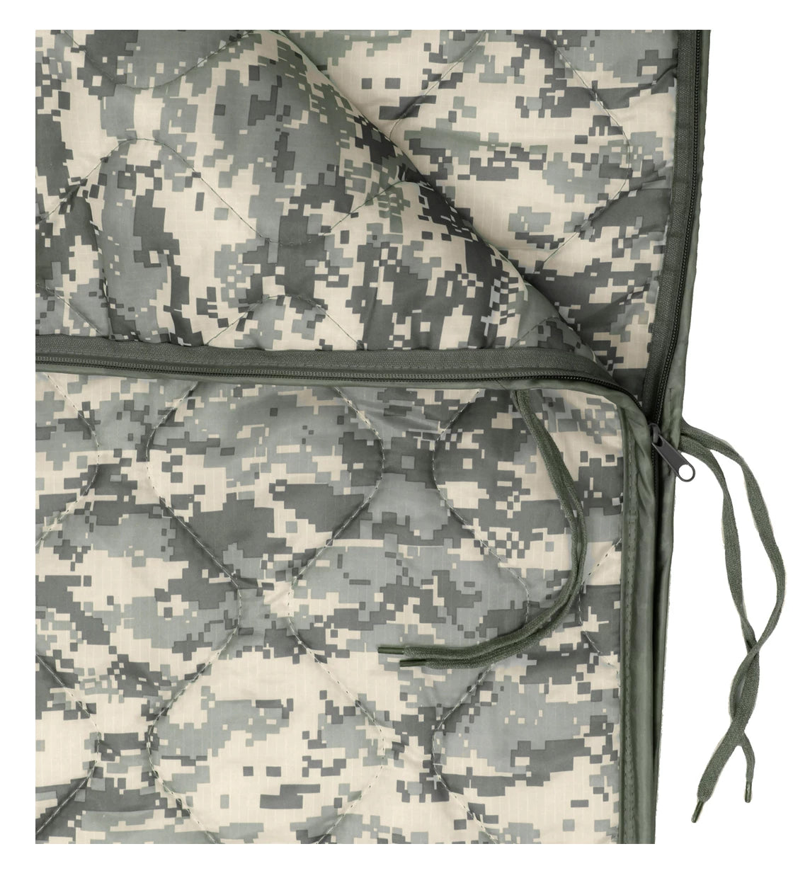 Rothco Enhanced G.I. Type Rip-Stop Poncho Liner With Zipper side detail photo