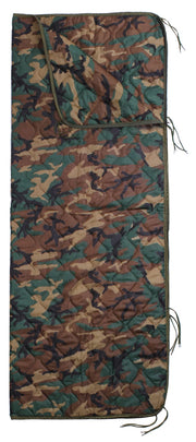 Rothco Enhanced G.I. Type Rip-Stop Poncho Liner With Zipper Woodland close-up photo