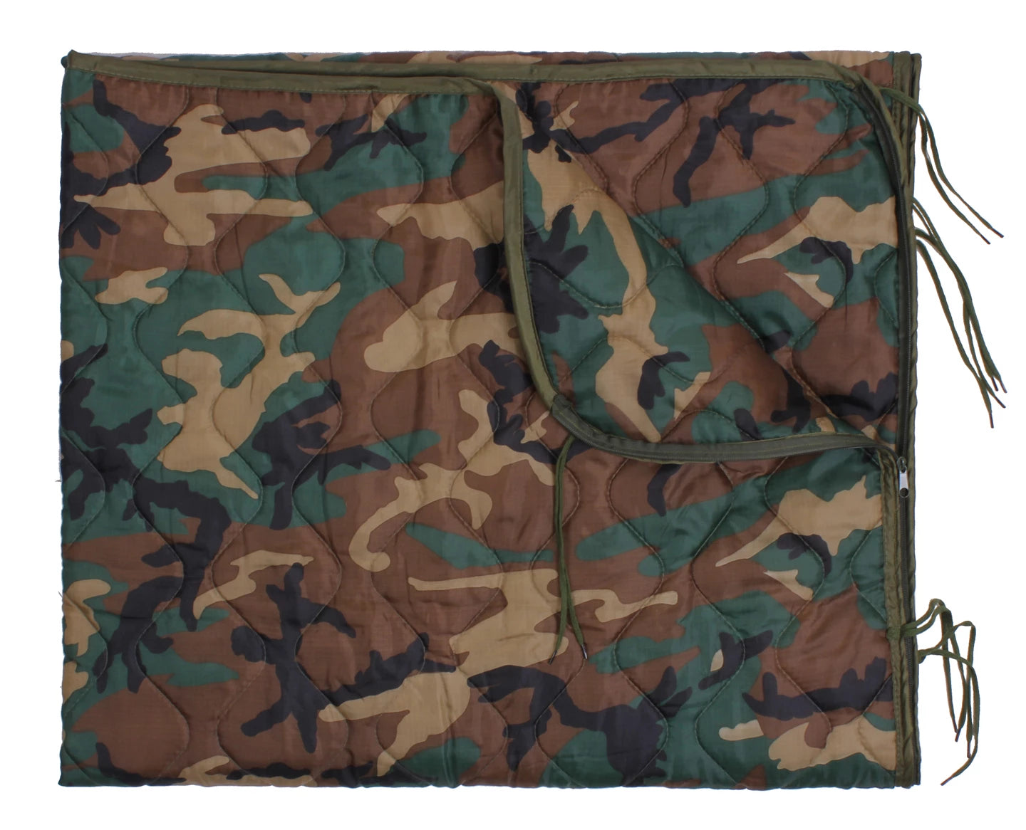 Rothco Enhanced G.I. Type Rip-Stop Poncho Liner With Zipper Woodland alternate photo